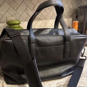 AWAY Everywhere (Original) Black Leather Travel Tote Duffel (Discontinued Model)